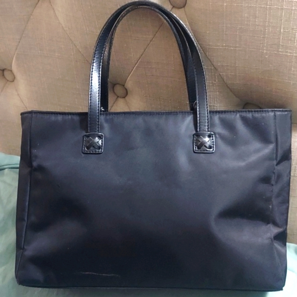 Vintage Ralph Lauren Nylon Black Tassel Small Tote Bag - Picture 4 of 12